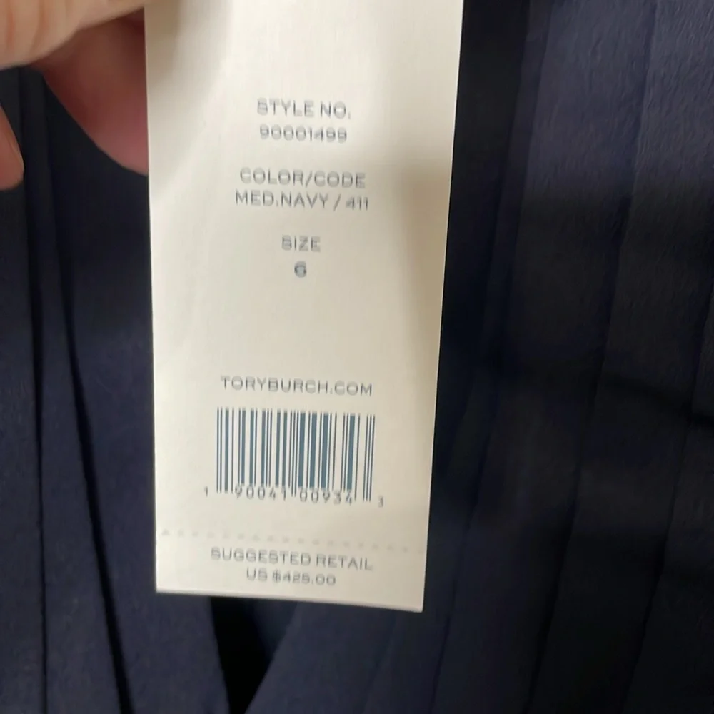 Tory Burch midi Navy blue dress. NWT - Picture 5 of 9